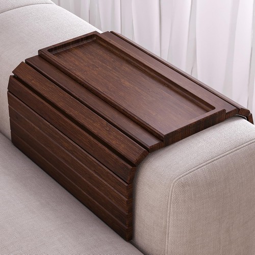 Bamboo folding sofa arm - sofa, tray