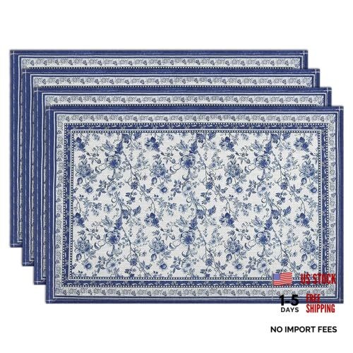 Set blue floral - set, of