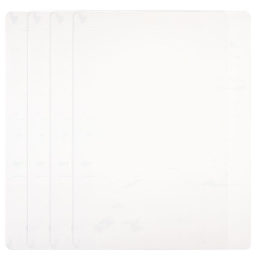4pcs white silicone - 4pcs, placemats