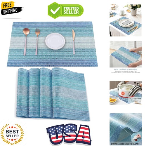 Placemats set vinyl table - of,