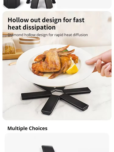 Heat resistant foldable trivet - heat,