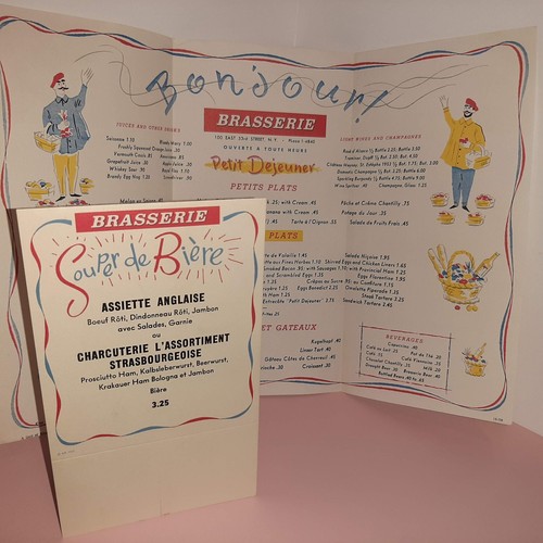 Souper brasserie vintage menu - vintage,