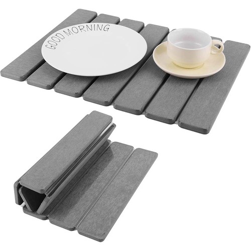 Foldable bamboo table placemat - foldable,