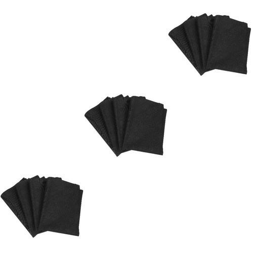 Black linen placemats foldable - linen,