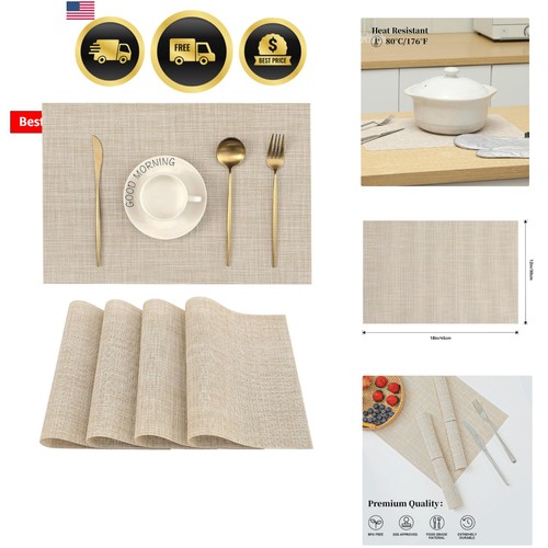 Beige placemats set - placemats,