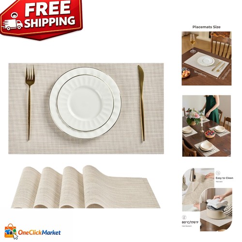 Durable washable placemat set - durable,